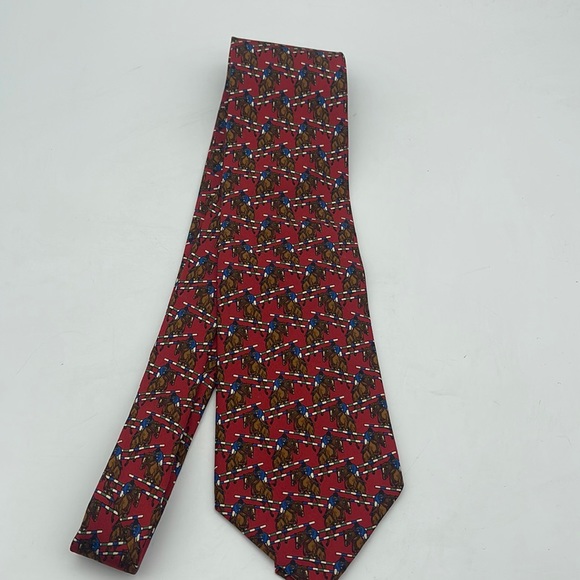 Polo Ralph Lauren For Neiman-Marcus Vintage Silk Necktie Tie Horses Equestrian - Picture 2 of 8